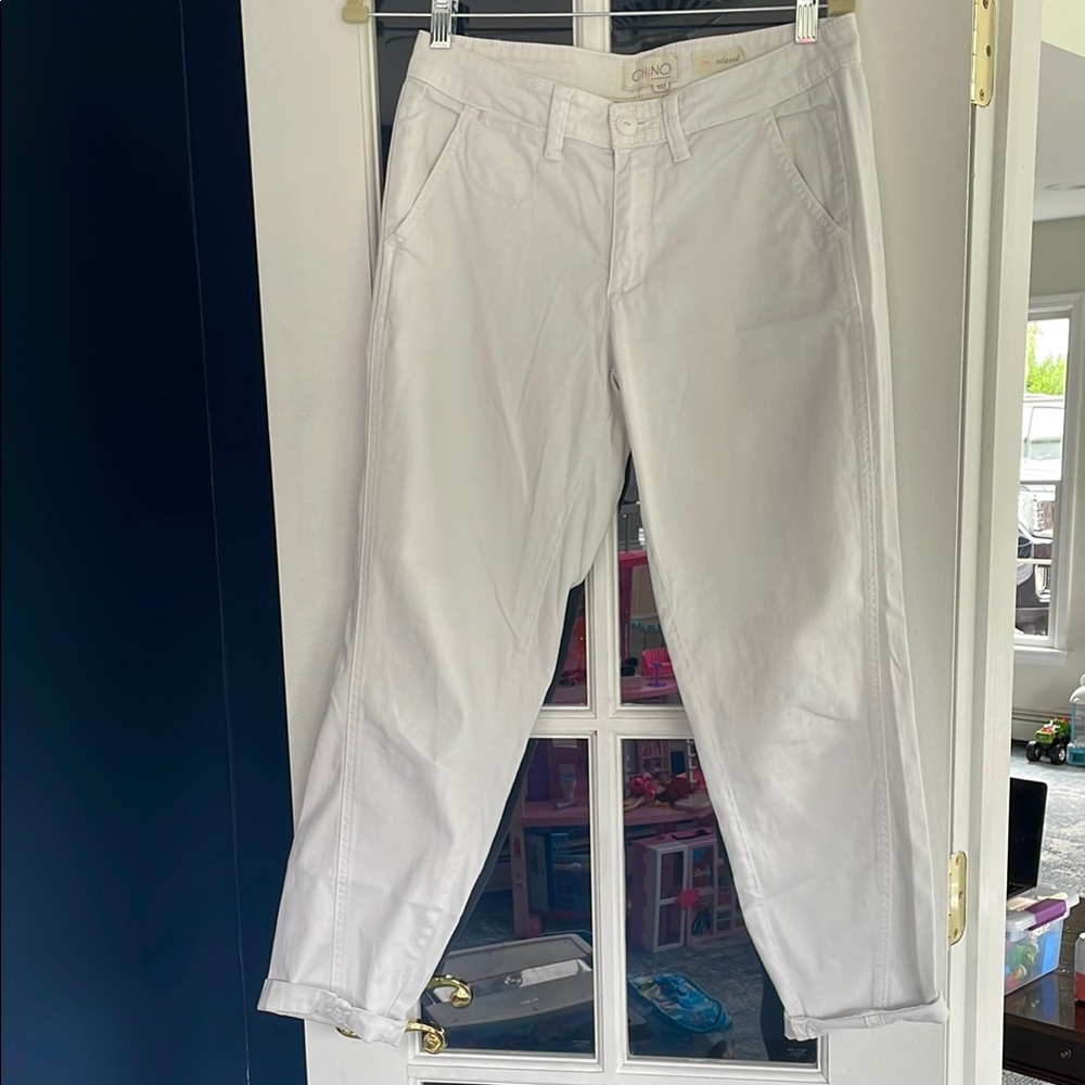 Anthropologie Straight leg chino White Pants
